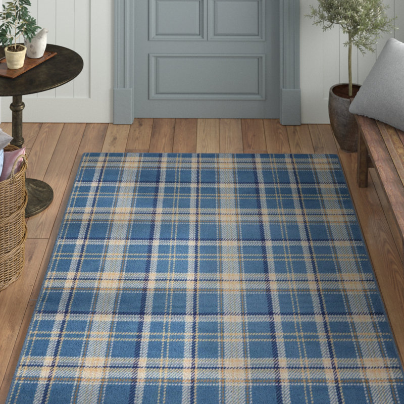 Laurel Foundry Modern Farmhouse Longmont Cathcart Blue Area Rug